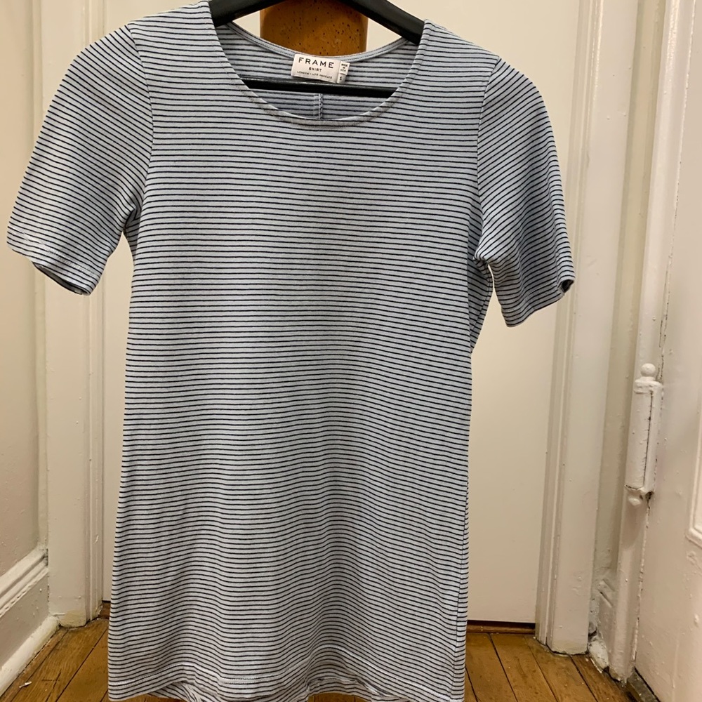 Frame Denim T shirt micro stripe
